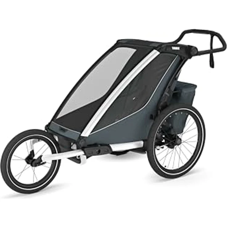 Thule Chariot Cross 2, Veloanhänger mit modularen Sitzoptionen für ein oder zwei Kinder und schneller Umwandlung in einen Kinderwagen – Bild 6