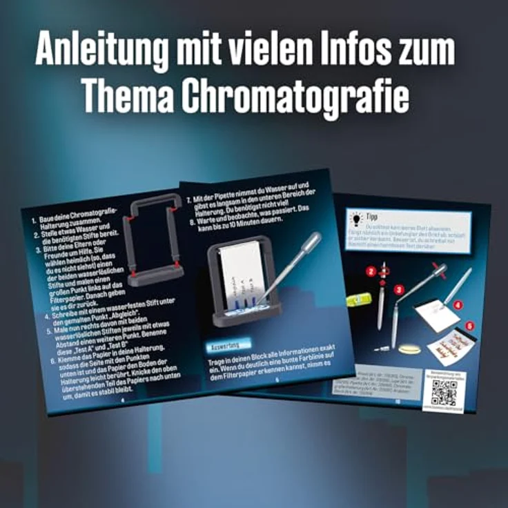 Kosmos Die drei ??? - Schrift-Labor - Experimentierkasten in Metalldose mit analysierbaren Tinten und echten Unterschriften – Bild 3