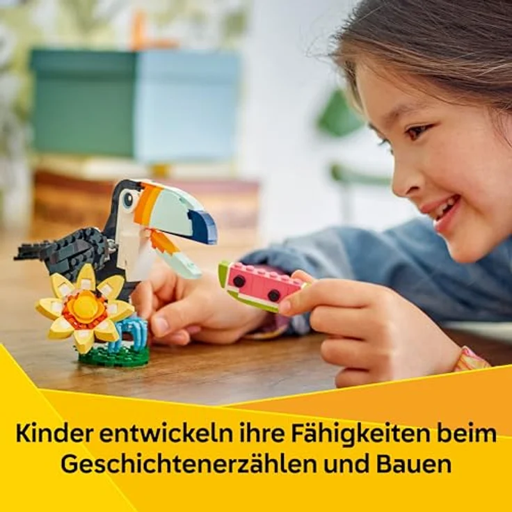 LEGO Creator 31173, 3-in-1 Baukasten mit 225 Teilen, Tropischer Tukan, geeignet ab 7 Jahren, 12 cm groß – Bild 4