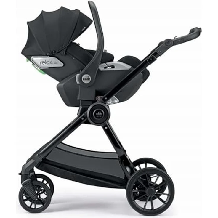 CAM Relax I-Size Auto-Babyschale, mit I-Size Sicherheitstechnologie, verstellbarer Rückenlehne, kompatibel mit Dinamico Smart und Fluido Easy Kinderwagen-Gestellen, grau – Bild 5