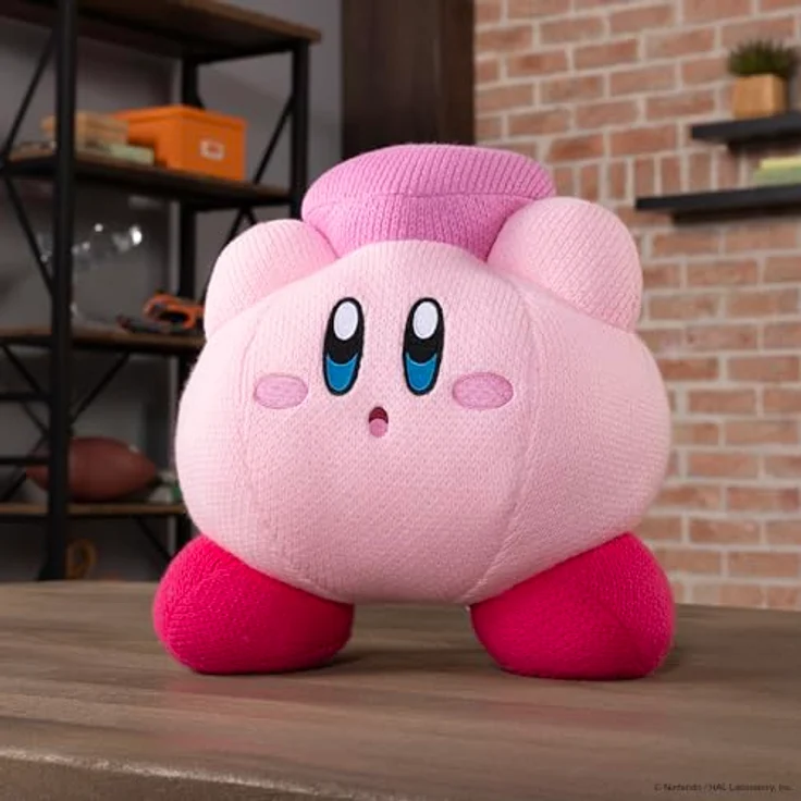 Tomy Kirby Nuiguru-Knit Plüschfigur, Kirby Friend Heart Mega 39 cm, handgefertigt im Kawaii-Stil – Bild 5