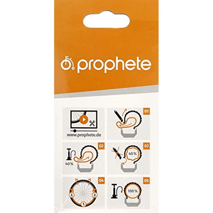 Prophete Unisex – Erwachsene Schlauch 29 x 1.9-2.3 50/60-622, Autoventil (40 mm) Fahrradschlauch, schwarz, One Size (196) – Bild 4