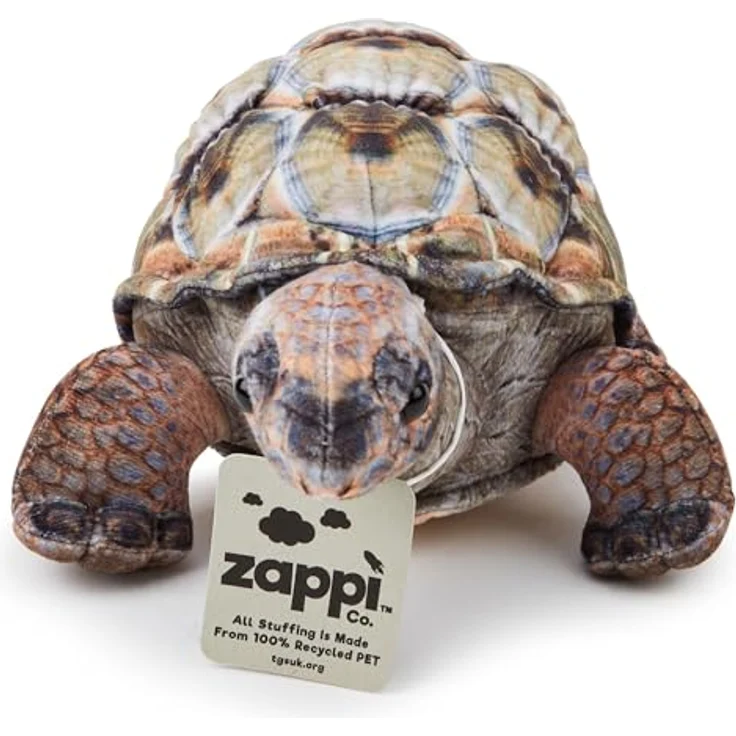Zappi Co Aldabra-Riesenschildkröte Plüschtier, 26 cm realistisch, weich und langlebig, für kinderfreundliches Spiel und pädagogische Unterhaltung – Bild 5