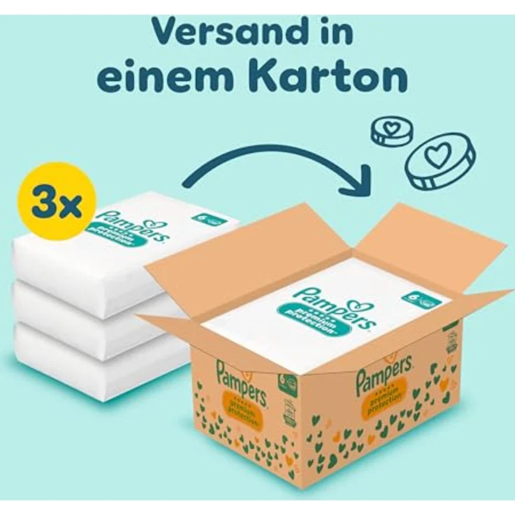 Pampers Windeln Premium Protection Gr.6 Extra Large (13+ kg), Monatsbox mit 144 Stück, 100% Auslaufschutz und Dermacomfort Innenvlies – Bild 10