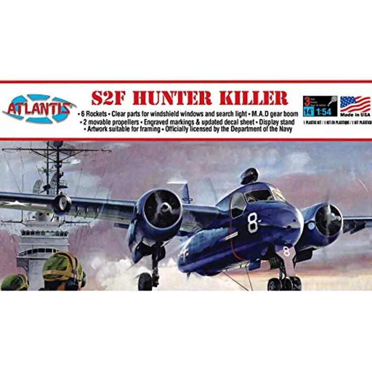 Atlantis AMCA145 1/54 Grumann S2F Hunter Killer Plastikmodellbausatz