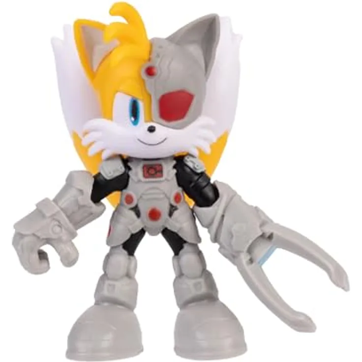 Sonic The Hedgehog DC x Sonic Tails als Cyborg, 6 cm hochbewegliche Actionfigur mit detailreichem Design, offiziell lizenziert von Jakks Pacific, in Sammlerverpackung