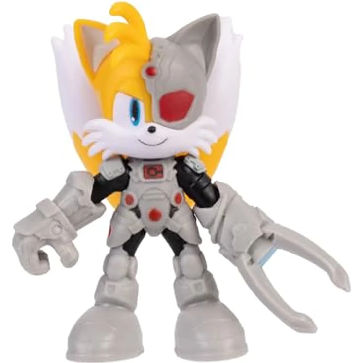 Sonic The Hedgehog DC x Sonic Tails als Cyborg, 6 cm hochbewegliche Actionfigur mit detailreichem Design, offiziell lizenziert von Jakks Pacific, in Sammlerverpackung – Bild 1