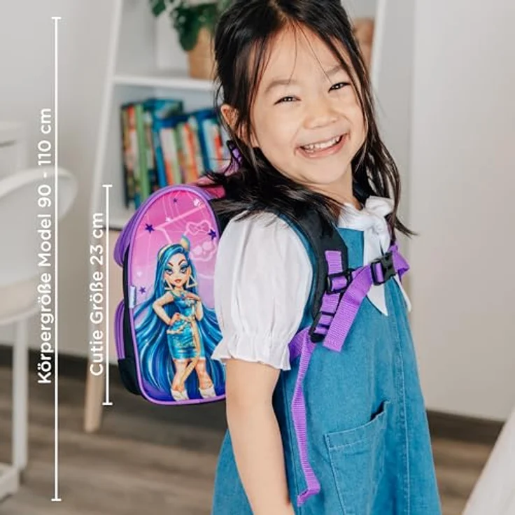 Scooli Vorschulranzen Cutie, Monster High, Kindergartenrucksack mit 6,5 l Volumen und gepolsterten Tragegurten – Bild 6