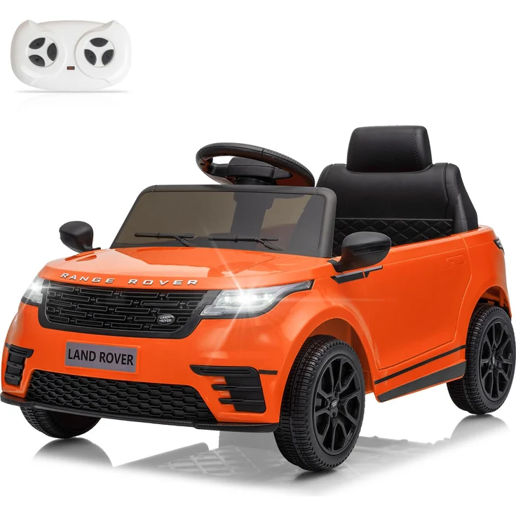 LEADZM 12V 4.5A.h LAND ROVER Velar Elektroauto Kinderauto, mit 2,4G Fernbedienung, LED Scheinwerfer, MP3, Hupe - Schwarz, Rosarot, Blau, Orange, Weiß