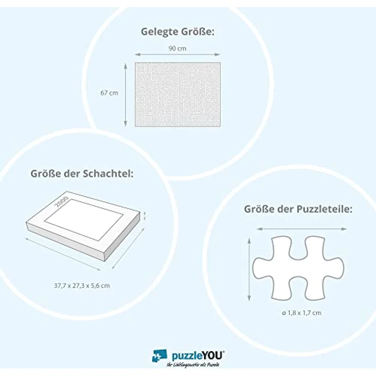 puzzleYOU Fotopuzzle selbst gestalten - Puzzle 48 bis 2000 Teile mit eigenem Bild - Puzzle individuell Bedrucken - inkl. Geschenk-Schachtel - 2000 Teile, Schachtel in Grau – Bild 3