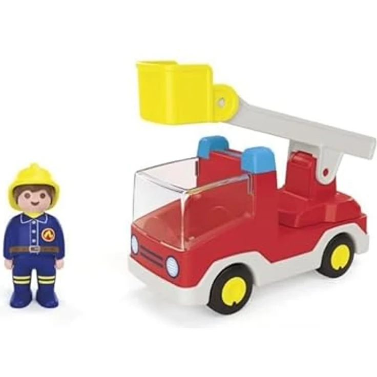 Playmobil® Konstruktions-Spielset Feuerwehrleiterfahrzeug (71683), JUNIOR, (2 St), Made in Europe – Bild 6