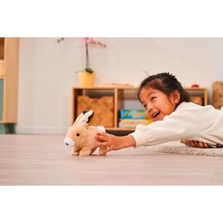 Simba PetZoo BunBun, Plüsch Stofftier mit Sound und beweglichem Schwanz, 19 cm – Bild 5