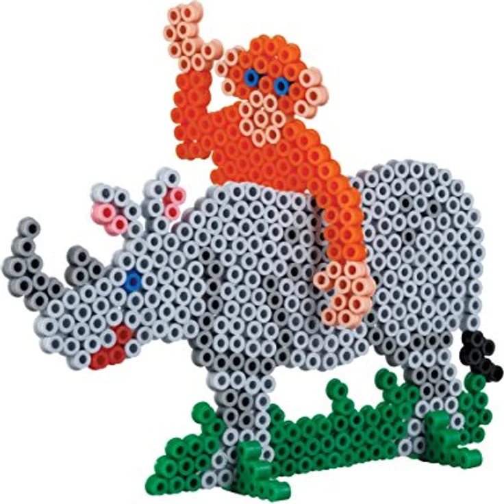 Hama Perlen Bügelperlen Hama Mini-Bügelperlen 2000 im Beutel Teddybären-braun, Kunststoff, Ø 3mm, 10 Jahre – Bild 3