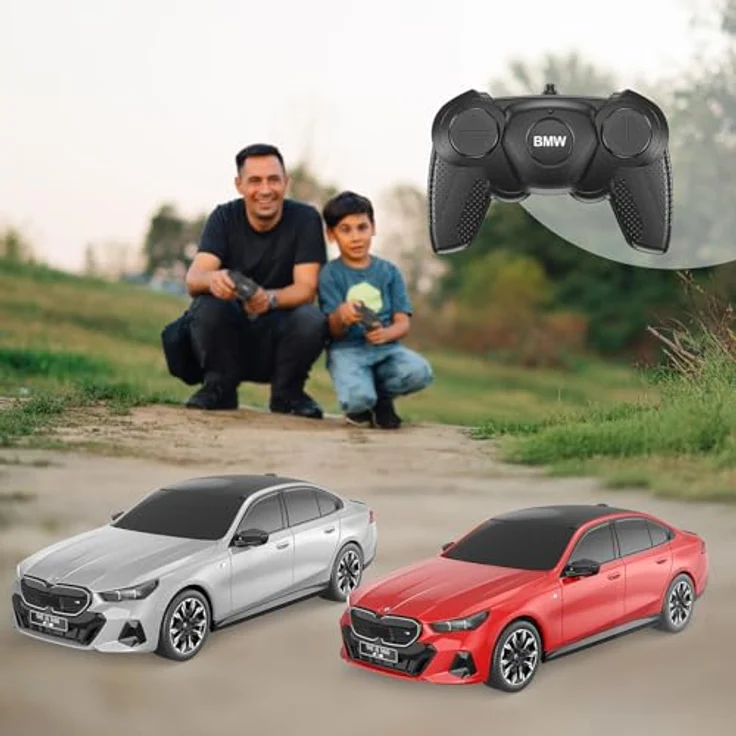 Jamara BMW i5 1:24 Deluxe Car Modell, rot, 2,4GHz, lizenziert, 340 PS, 400 Nm, Ferngesteuertes Auto – Bild 7