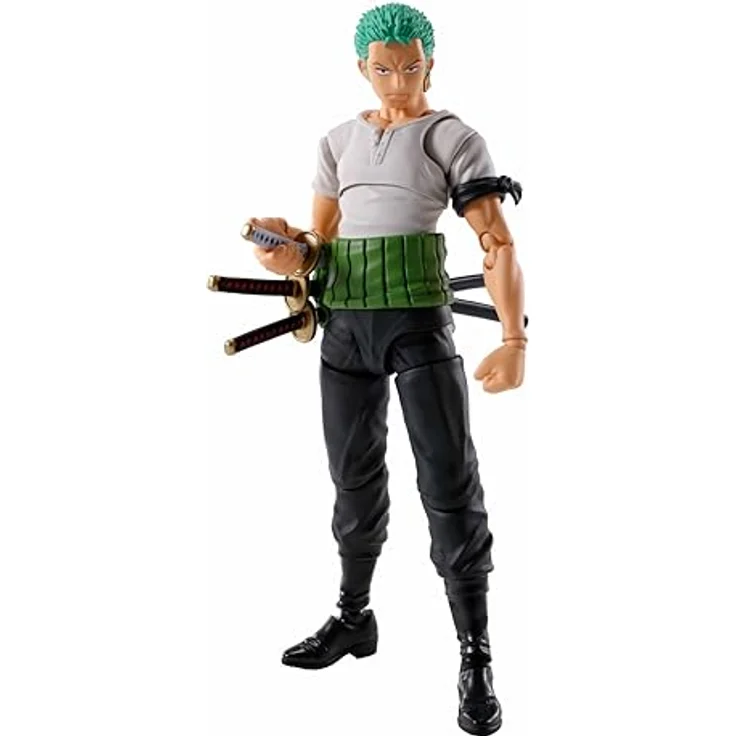Bandai Tamashii Nations One Piece S.H.Figuarts Roronoa Zoro Romance Dawn-Version, detailreiche Actionfigur, 15 cm, inkl. Zubehör – Bild 1