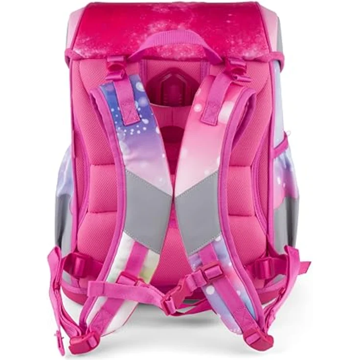 JOLLY Schultaschenset Ergonomic Flexi - Höhenverstellbarer Rücken, 46-Teilig, Sicherheitsstreifen, inkl. Zubehör, an Kindergröße anpassbar – Bild 2