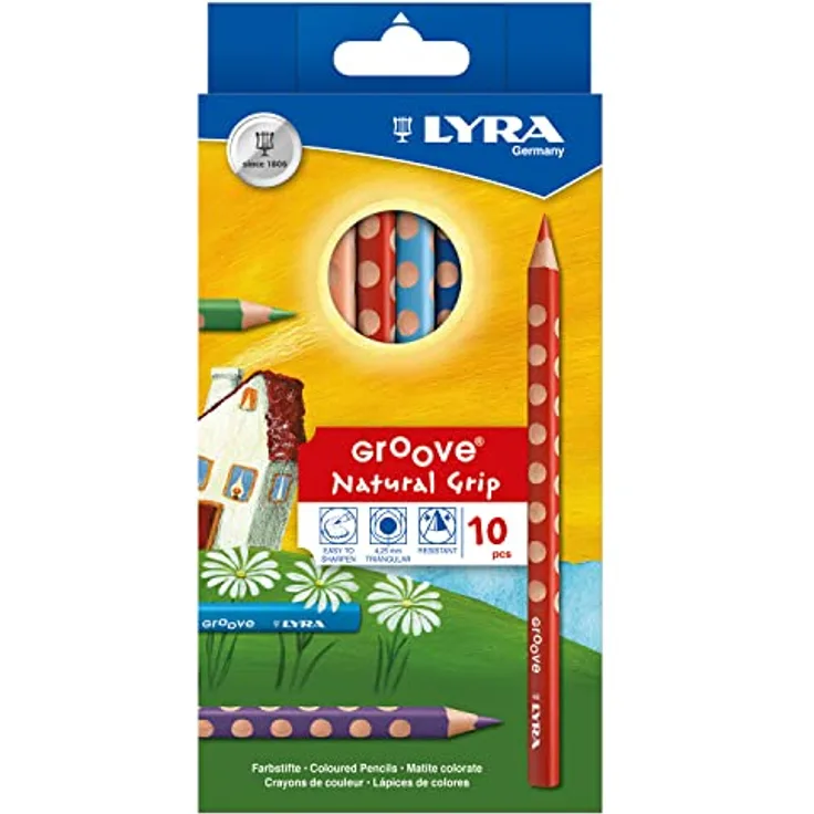 LYRA Groove Kartonetui mit 10 Farbstiften, Sortiert, 3811100