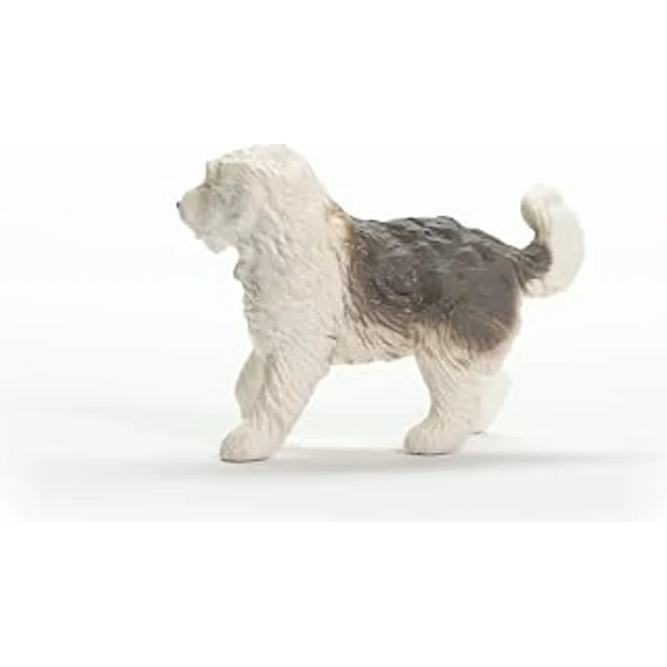 Schleich Bobtail (13968) Farm World, detailgetreue Figur mit üppigem Fell, ca. 7,7 x 2,5 x 5,7 cm – Bild 3