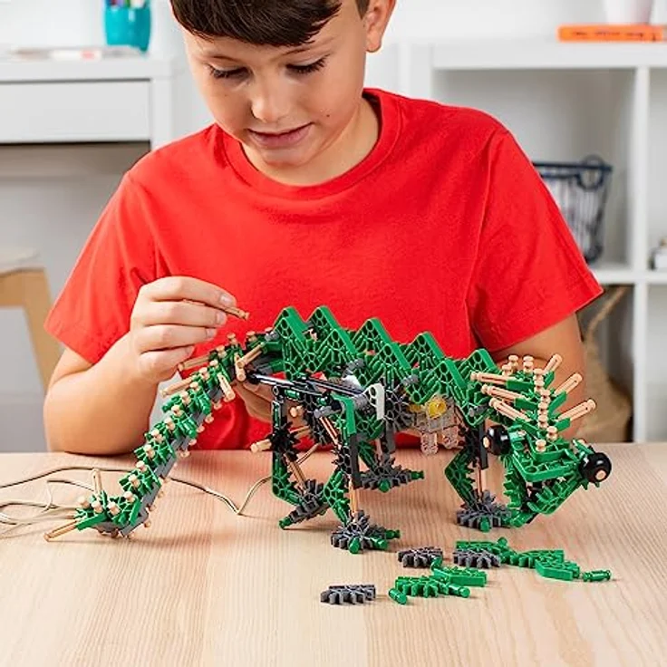 K'Nex 12468 Osaurus K'NEX Classics 255 Pc/ 2 Model-K'Nexosaurus Rex Building Set (Motorised), Mehrfarbig – Bild 3