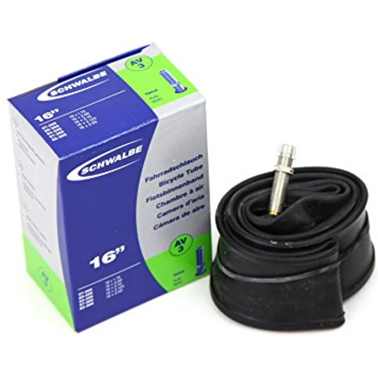 Schwalbe Kamera SW 16x1.75/2.40 SV3 40MM 47/62-305, SV/Sclaverand, Schwarz, für Rennrad – Bild 1