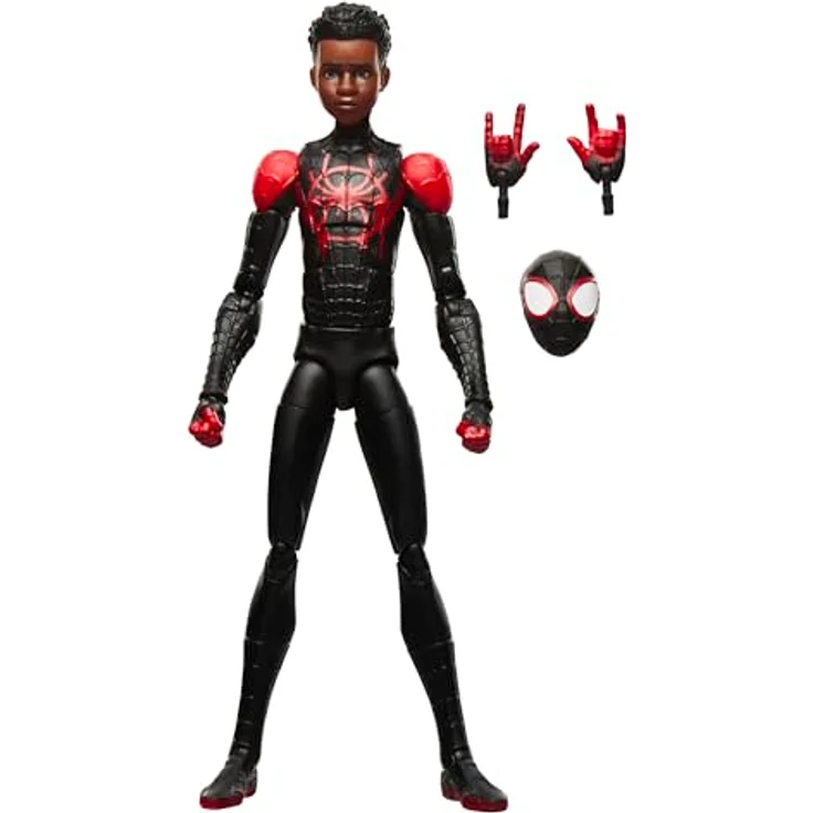 Marvel Legends Series Miles Morales, 15 cm Action-Sammelfigur aus Spider-Man: A New Universe mit austauschbarem Kopf und Handpaar, über 20 Bewegungspunkte – Bild 1