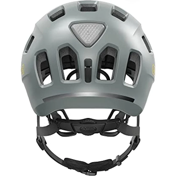 ABUS Fahrradhelm Youn-I 2.0 - mit Licht für Kinder, Jugendliche und Junge Erwachsene - Mädels Jungs - Grau, Größe S, Grau (cool Grey), S (48-54 cm) – Bild 3