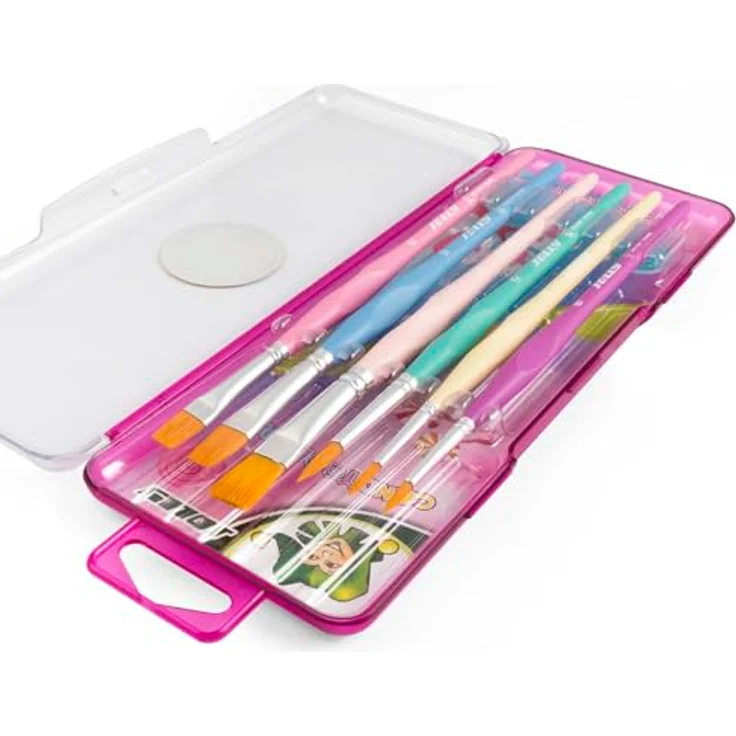 Jolly Dreikantpinsel Set Candy Colours, 6 Malpinsel mit Toray Haar, ergonomischer Dreikant Griff, Pastellfarben, für Deckfarben und Tempera – Bild 5