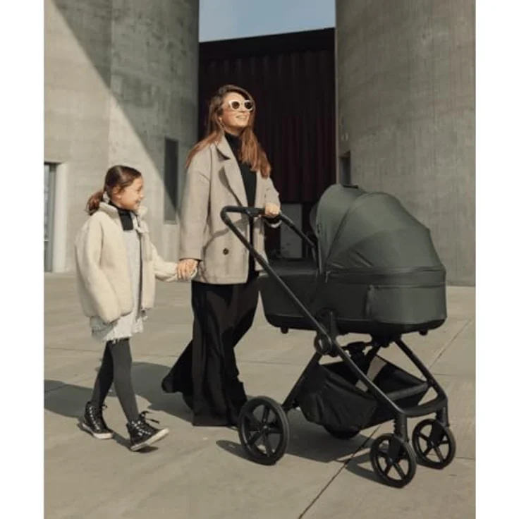 Venicci 2in1 Kombi-Kinderwagen Claro bis 22 kg - Forest, mit Babywanne, Sportsitz, Teleskopschieber, Liegeposition, Regenschutz, Beindecke, Wickeltasche & Wickeunterlage, Gratis Mobilitätsgarantie – Bild 9