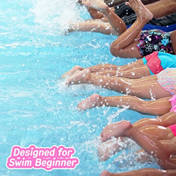 MoKo Kinder Schwimmbrett, Kickboard mit ergonomischen Griffen und Cartoon-Muster, rosa Meerjungfrau, für Schwimmtraining bis 45 kg – Bild 2