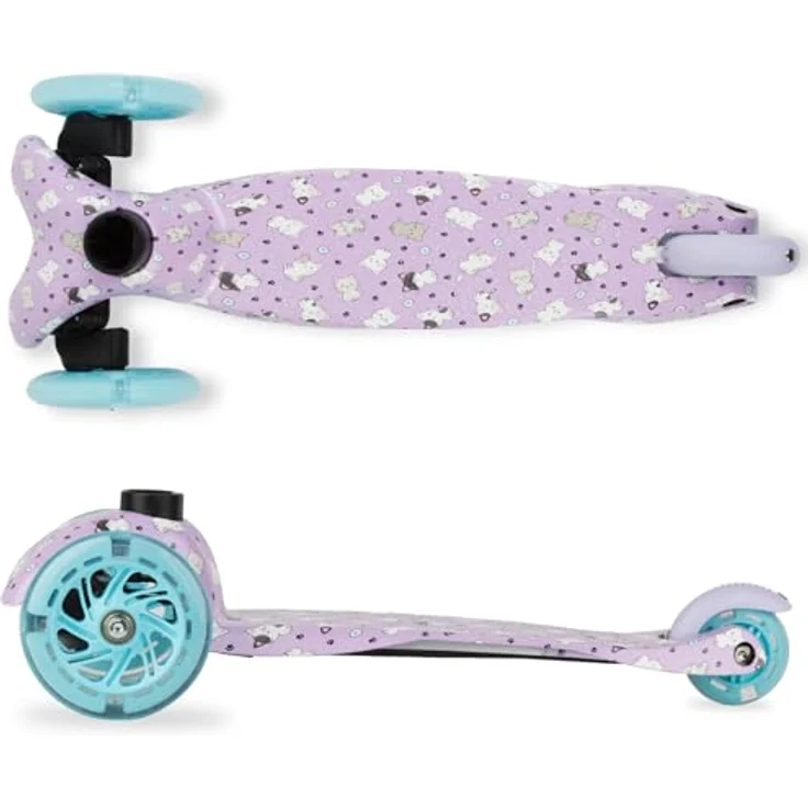 COIL Dreiradscooter, Kinderroller, Tretroller, Dreirad-Balance-Roller, Cityroller, ABEC-7-Lager, 3-stufige Lenkradverstellung, LED-Räder, Kitty – Bild 4