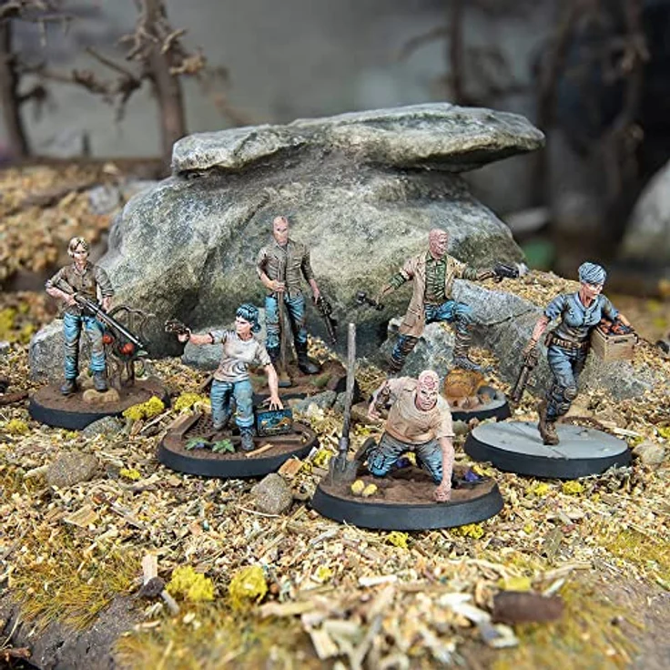 Modiphius Fallout Wasteland Warfare: Survivors - Ghoul Settlers, 6 unlackierte Miniaturen aus Kunstharz im 32 mm Format, inklusive malerischer Bases – Bild 3