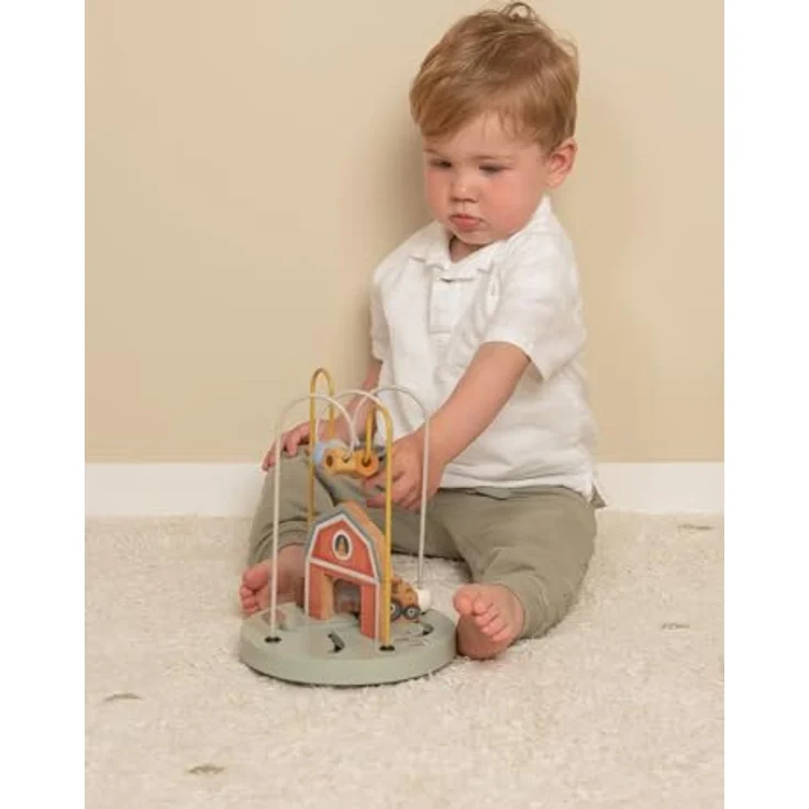 Little Dutch 7133, FSC Holz Aktivitätsspirale Motorikschleife Little Farm, fördert die Feinmotorik, 47,5x35,5x24 cm, ab 12 Monate – Bild 5