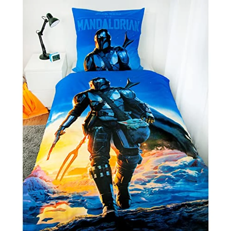 Star Wars Wende Bettwäsche Set The Mandalorian 2 tlg. 135 x 200 cm 80 x 80cm - Preisvergleich – Bild 4