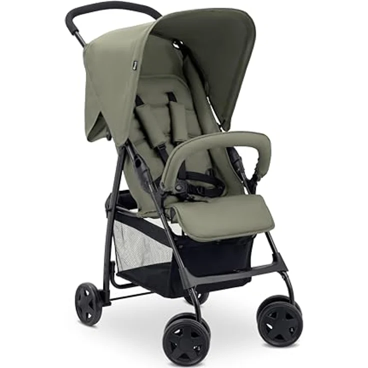 hauck Buggy Sport, ultra leichter Reisebuggy mit Liegefunktion, für Kinder bis 15 kg, klappbar und mit extra großem Korb bis 3 kg, Olive – Bild 1