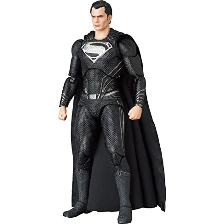 MEDICOM TOYS Zack Snyder's Justice League Superman Mafex Actionfigur, 6 Zoll hoch mit Stoffumhang und 4 austauschbaren Köpfen – Bild 3
