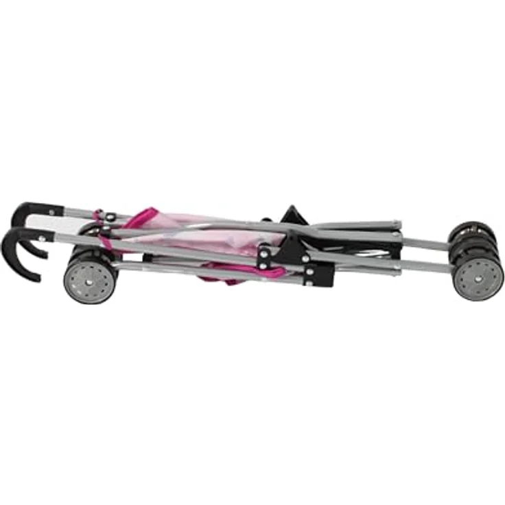 Bayer Chic 2000 Puppenbuggy Funny, Mini-Buggy für Puppen bis 50 cm, pink Einhorn, leicht zusammenklappbar – Bild 4