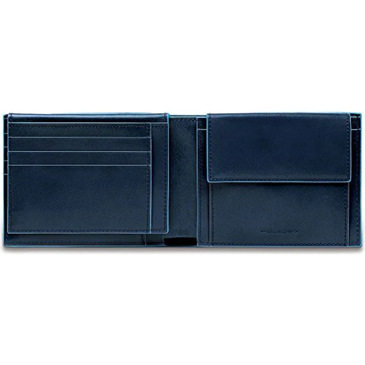 Piquadro Blue Square Münzbörse, 0.43 liters, Blau (Blu Notte)