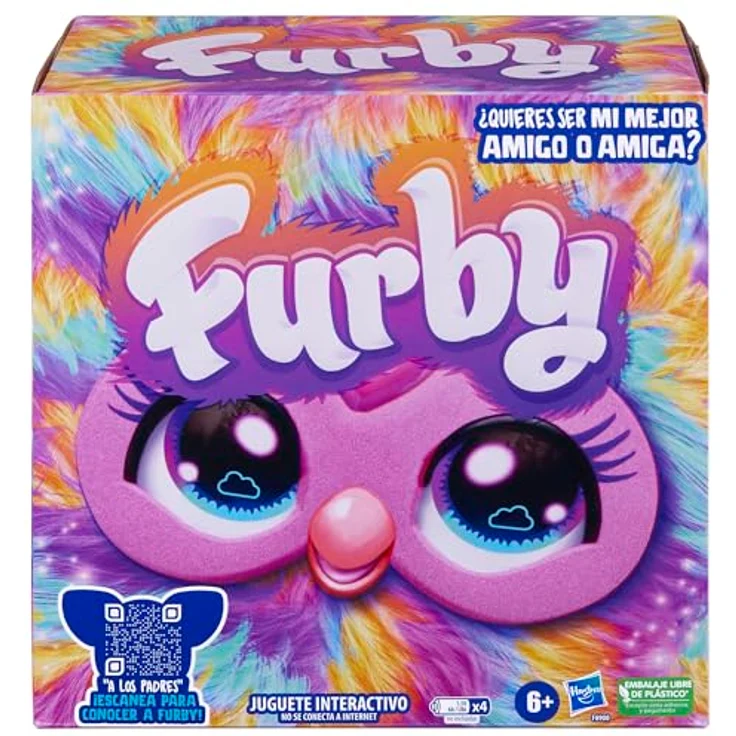 Furby Tie Dye, interaktives Plüschtier mit 600+ Antworten, spanische Version, über 15 cm groß – Bild 3