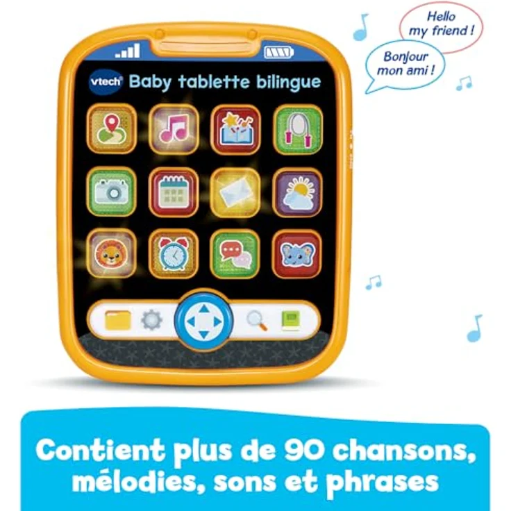 VTech Zweisprachiges Tablet (Französisch), Spielzeugtablet mit 12 Tasten, interaktive Inhalte auf Französisch und Englisch, für Kleinkinder ab Geburt – Bild 6