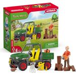 Schleich Waldbauer mit Fahrzeug, allradgetriebenes Nutzfahrzeug mit Bauer Paul und Terrier, neu März 2024