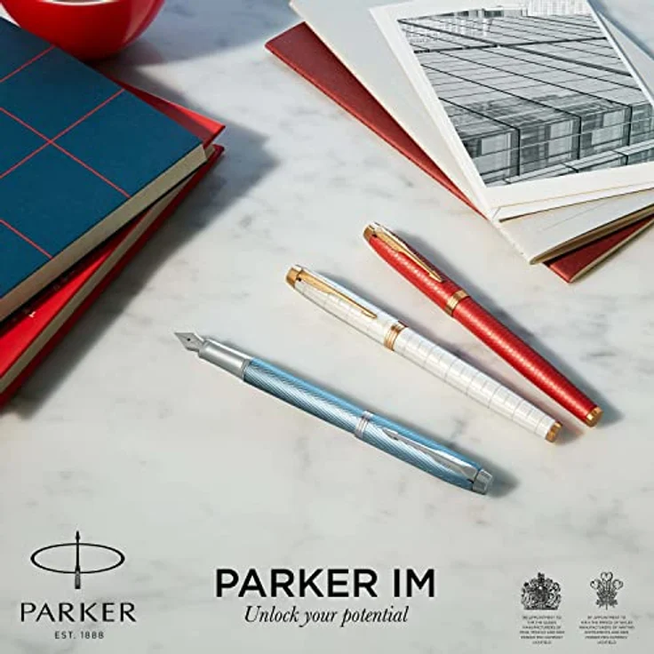 Parker Pen IM Premium Black/Gold G.C., Schreibstift mit stabiler Edelstahlfeder, schwarz/gold – Bild 9