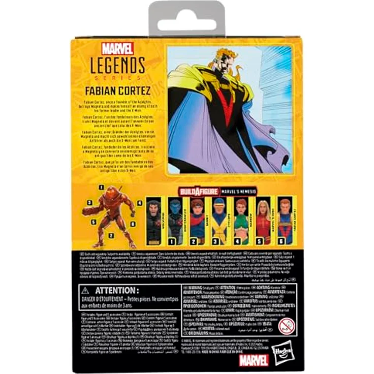 Marvel Legends Series Fabian Cortez Action-Figur, 15 cm beweglich mit 4 Accessoires und Build-A-Figure Element, von den X-Men Comics inspiriert – Bild 3