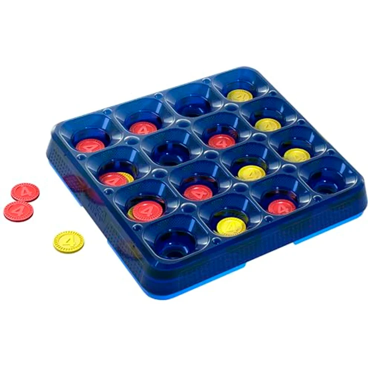 Hasbro Gaming 4 gewinnt Bounce Spiel - Schnelles Partyspiel, kompakt, deutsche Version – Bild 3