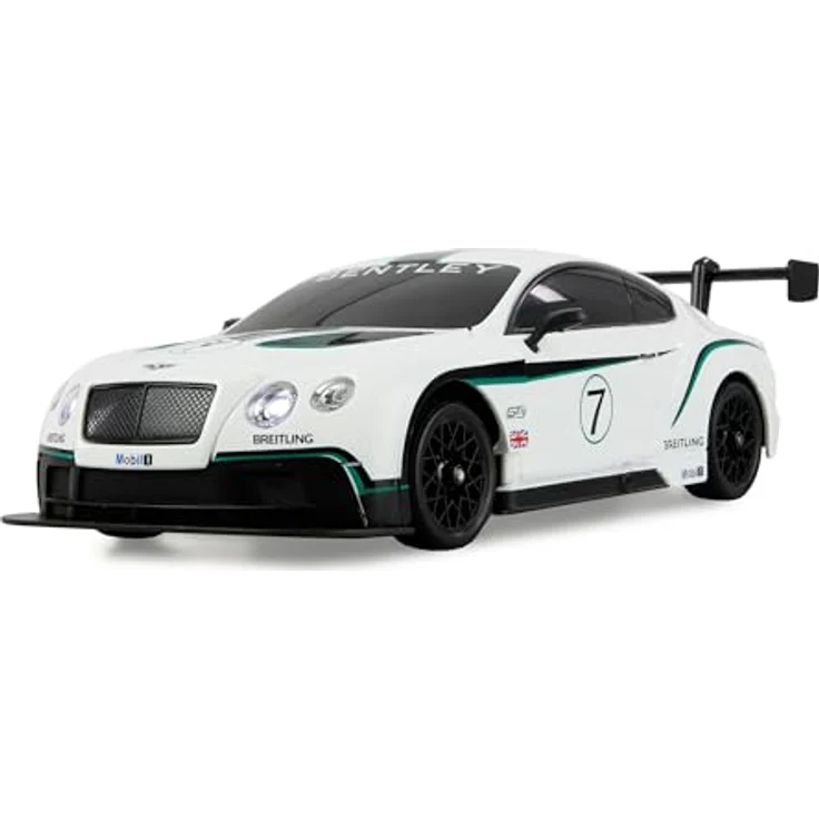 Amewi RC Drift Lizenz Bentley GT3 Continental, 1:18 Modellauto in Weiss, RTR mit LED-Beleuchtung und einstellbarer Höchstgeschwindigkeit – Bild 1