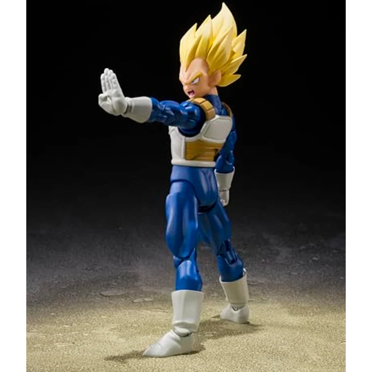 Bandai Tamashii Nations Dragon Ball Z S.H.Figuarts Actionfigur Super Saiyan Vegeta (Dangerous Pride), 14 cm, detailreiche Figur mit Zubehör – Bild 4