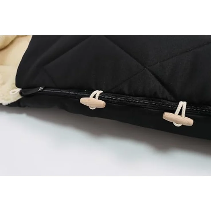 Kaiser 65825 XL EARS WOOL, Woll Fußsack mit abnehmbarem Vorderteil, geeignet für Kinder von 6-36 Monaten, schwarz – Bild 4