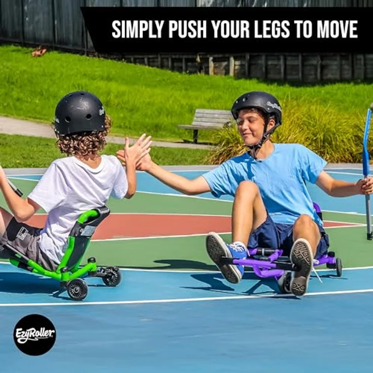 EzyRoller Drifter X Trike, Dreirad Drift Kinderfahrzeug für draußen, geeignet für 6 - 14 Jahre, lila – Bild 5