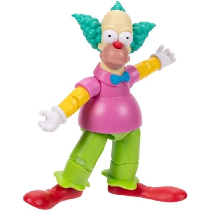 Jakks Pacific Die Simpsons 12,7 cm Krusty Sammel-Actionfigur, detailreiche Figur mit leuchtenden Farben – Bild 5