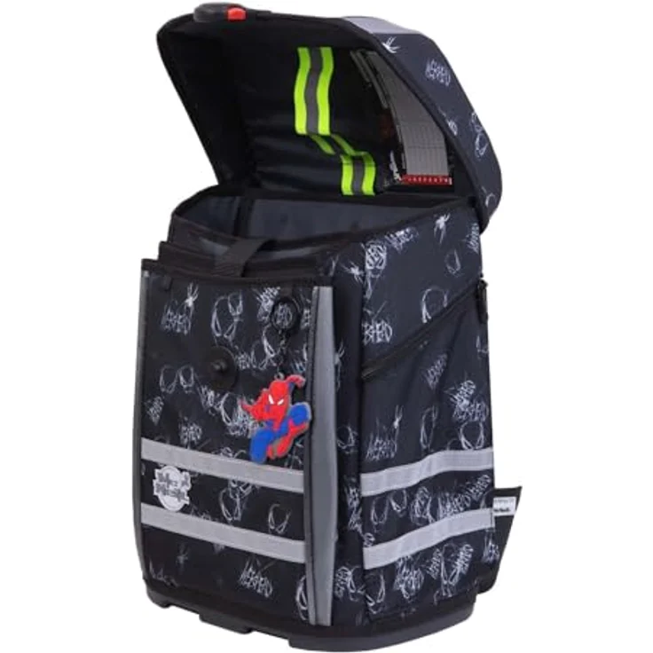 McNeill Schulranzen-Set PERFECTO, MARVEL SPIDERMAN II 5-teilig, ergonomisch, ClickFlex-Rückensystem, Reflektoren, 22L, 1.250g – Bild 6