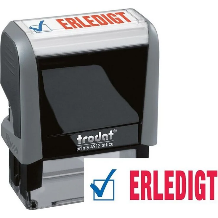 TRODAT Stempel Printy Office 4912, selbstfärbend, dokumentenecht, blau/rot